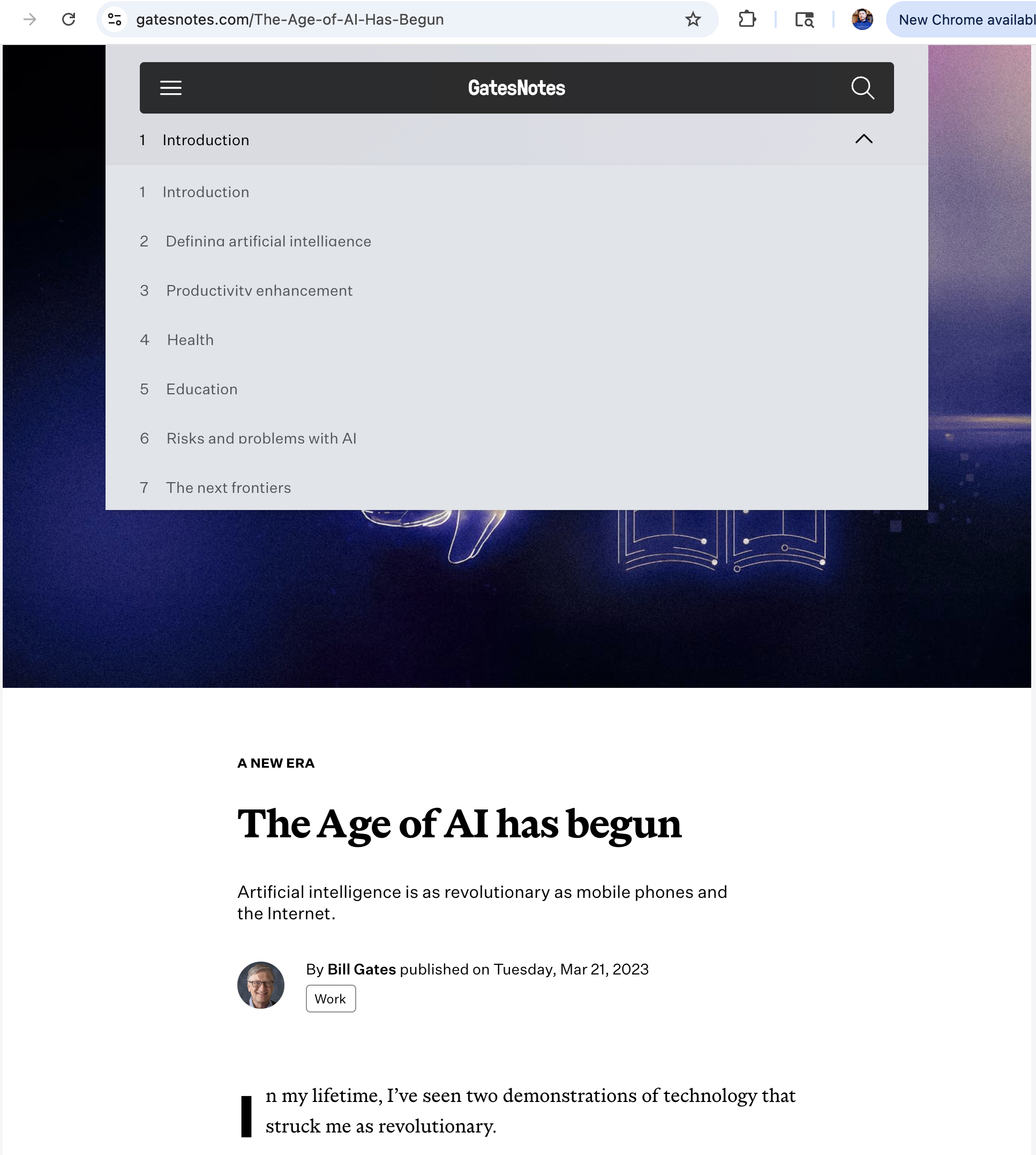 Bill Gates The Age of AI has begun 截图